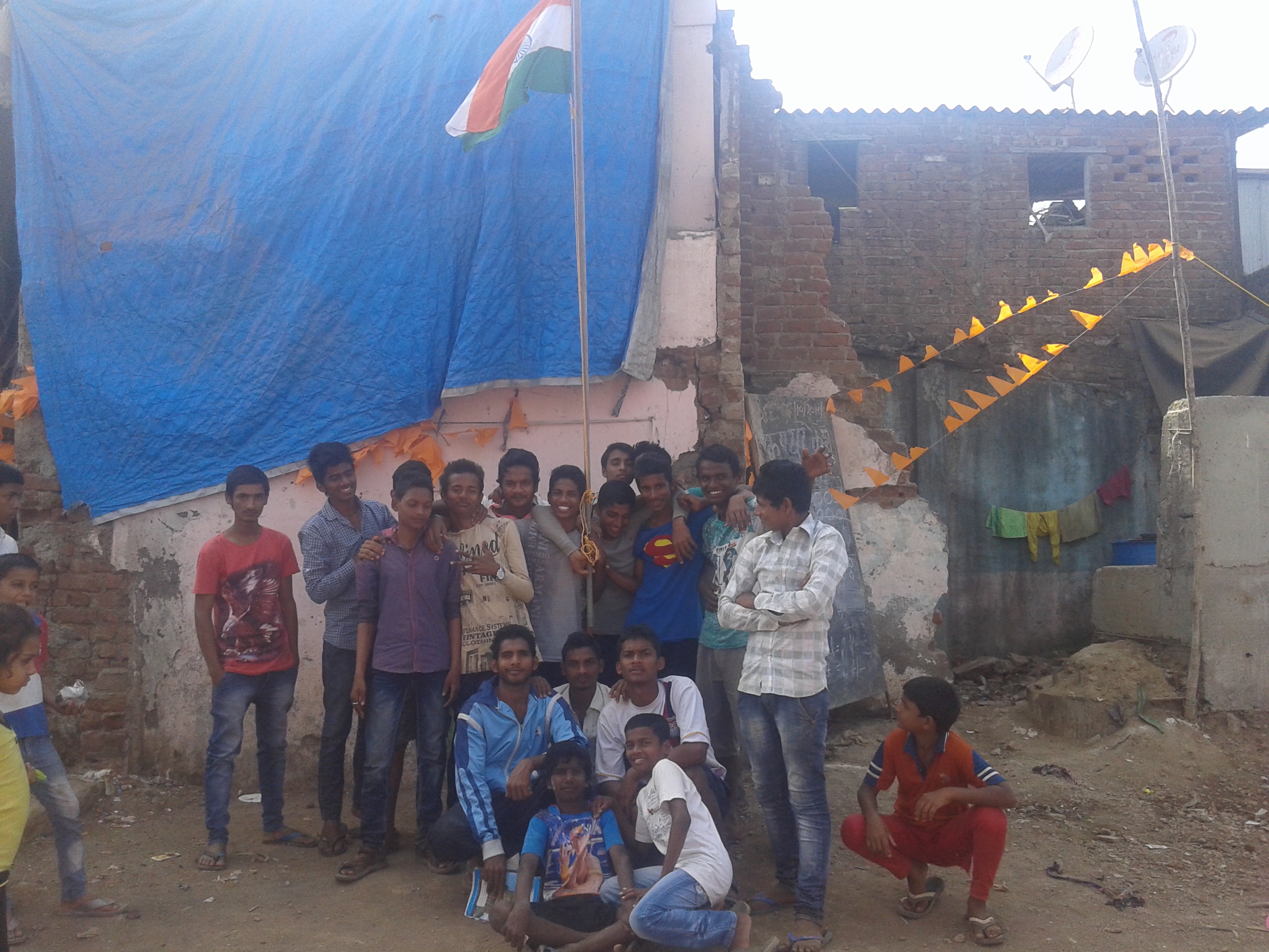 Republic day with Slum children