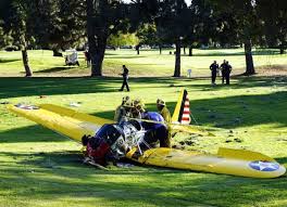 Harrison Ford crash lands, hurt