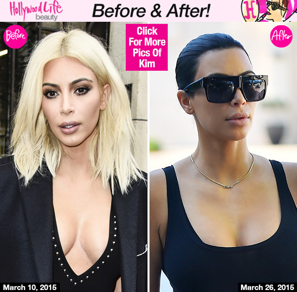 Kim Kardashian Back To Black — Dyes Hair After Platinum Makeover