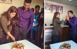 Nimrat Kaur celebrates birthday with Akshay Kumar on the sets of ‘Airlift’