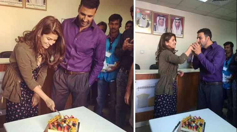 Nimrat Kaur celebrates birthday with Akshay Kumar on the sets of ‘Airlift’