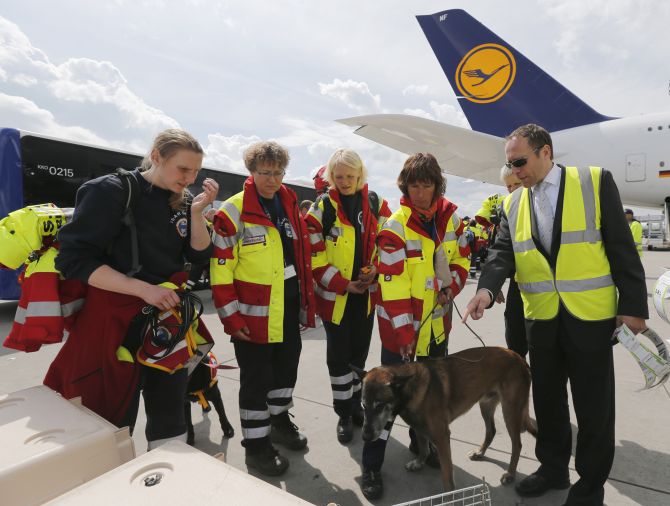 Dogs from India, France assisting in rescue ops in Nepal