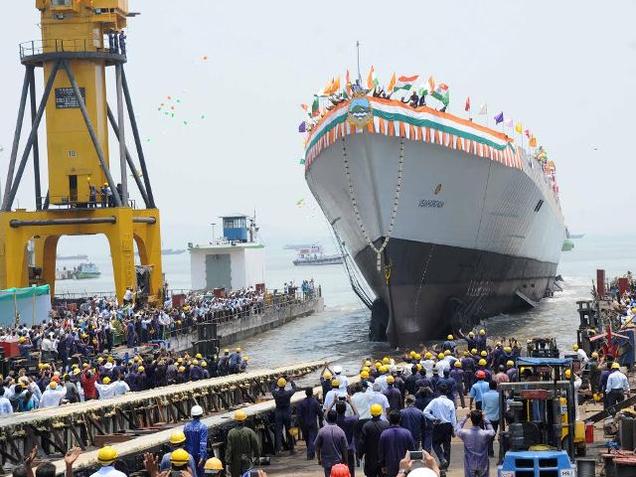 Navy launches stealth destroyer INS Visakhapatnam
