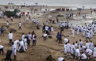 College students join beach clean-up after Ganpati immersions