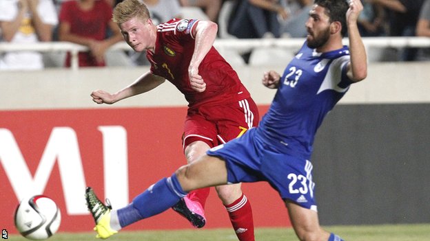 Cyprus 0 Belgium 1 in Euro qualifying round