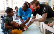 David Beckham plays football with children affected by devastating Nepal earthquake