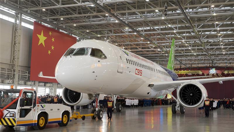 First China-made passenger jet leaves production line