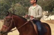 Fodder for thought? Lalu’s son Tej Pratap Yadav rides a horse to ‘curb pollution’