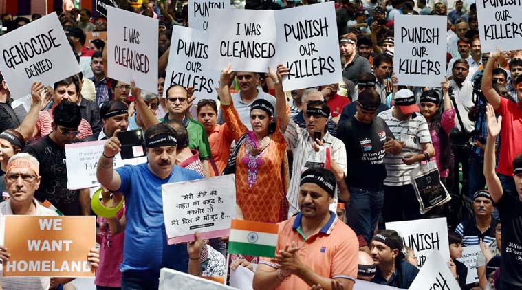Kashmiri Pandits protest as govt ‘ignores’ them