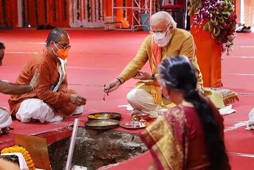 PM performs bhoomi pujan’ for Ram temple in Ayodhya