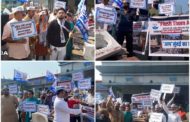 AAP Mumbai protests against the BMC’s failure to develop or improve Mumbai’s toilets & sanitation infrastructure