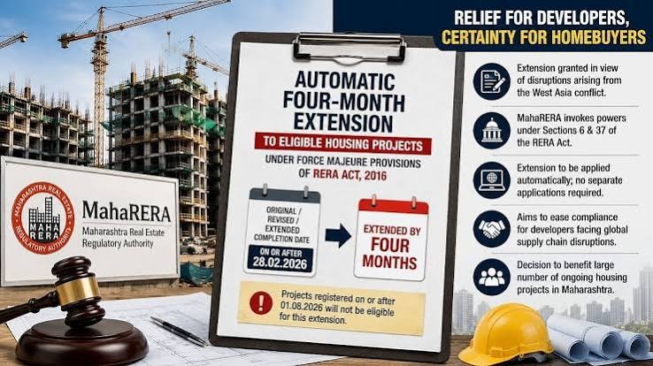 RealNewsOfIndia Daily Article — Four Months, One Order: MahaRERA Invokes Force Majeure and Resets Housing Deadlines Across Maharashtra — 12 August 2026