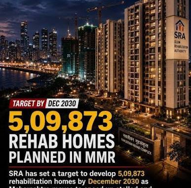 Mumbai’s SRA Sets Landmark Target: 5.09 Lakh Slum Rehabilitation Homes by 2030