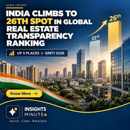 India Climbs to 26th in Global Real Estate Transparency Rankings, Named Asia-Pacific’s Top Improver
