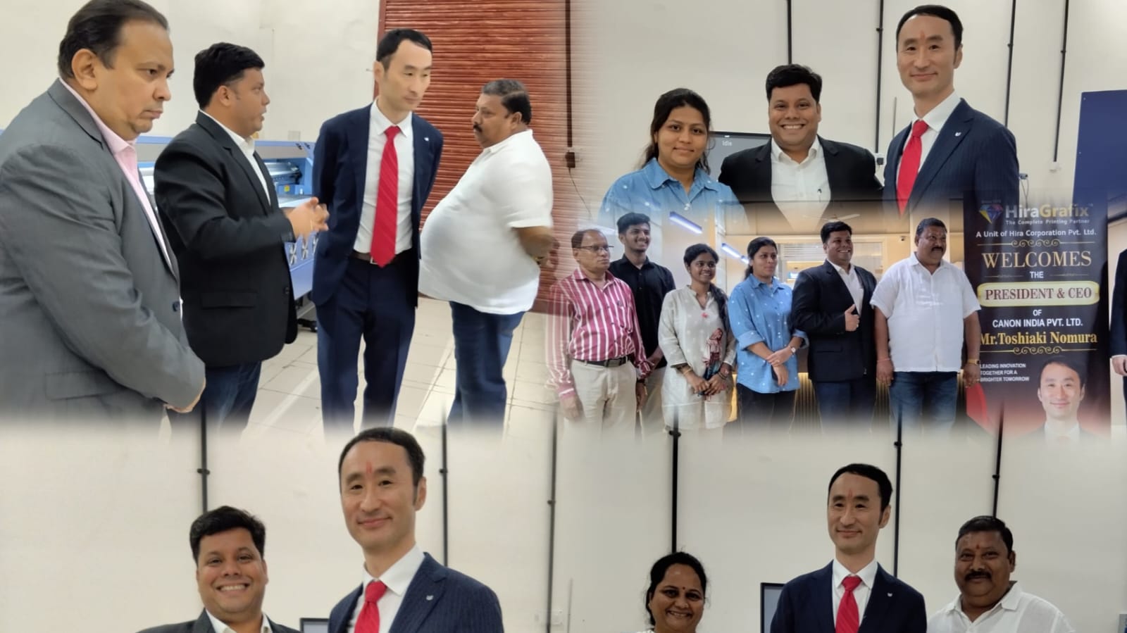 Canon India President & CEO Toshiaki Nomura Appreciates Hira Grafix Setup, Assures Support for Future Technological Advancements